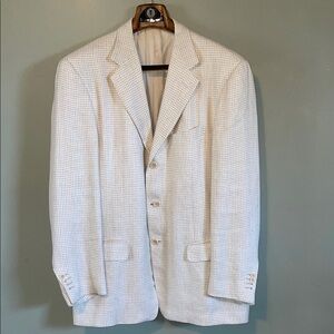 Men's Cream Blazer Pal Zileri 100% Linen Rayon